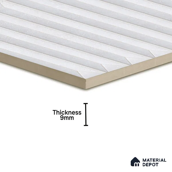 Faux Subway  Tile TL 07241 D Crayon 1012 1 ft x 1 ft Ceramic Glossy Finish - 9 mm  | 2 mm Spacer is Mandatory | Please Expect a Slight Variation of Pattern (Sample)